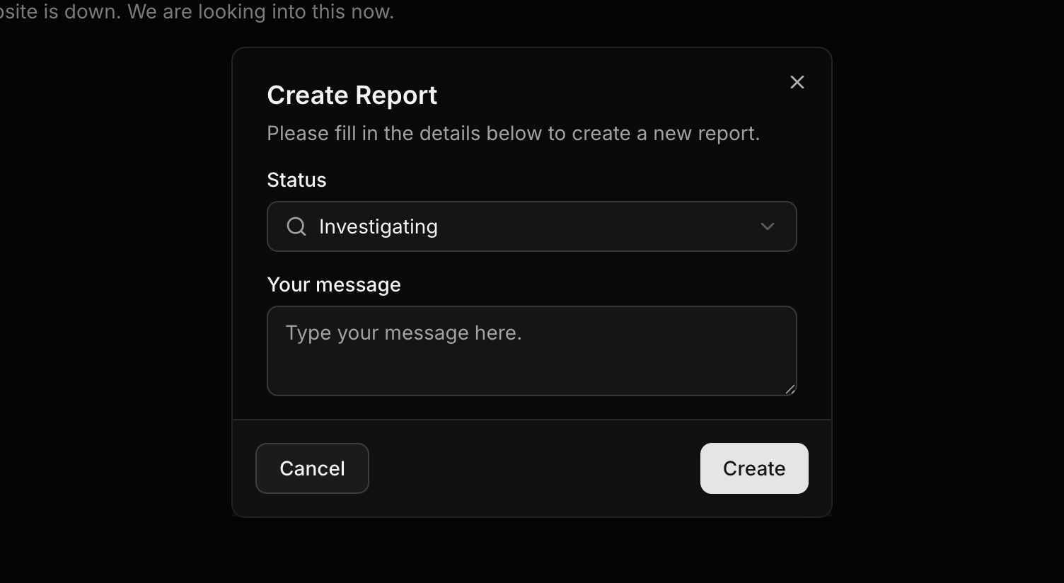 Create Report